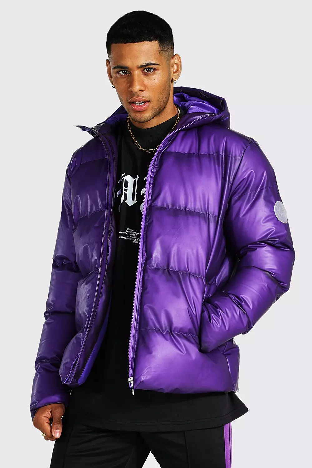 Purple store bubble jacket