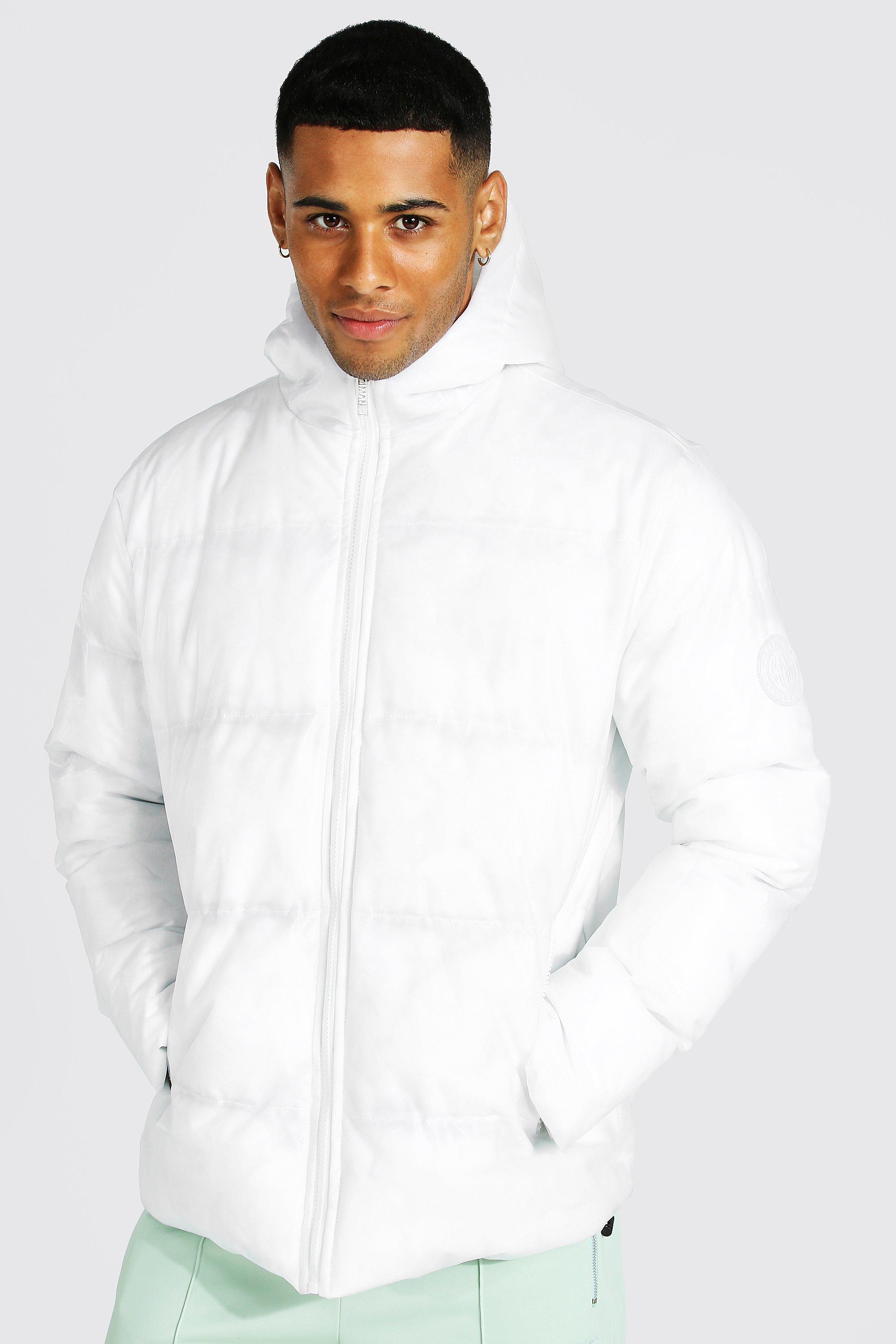 All white cheap puffer jacket mens