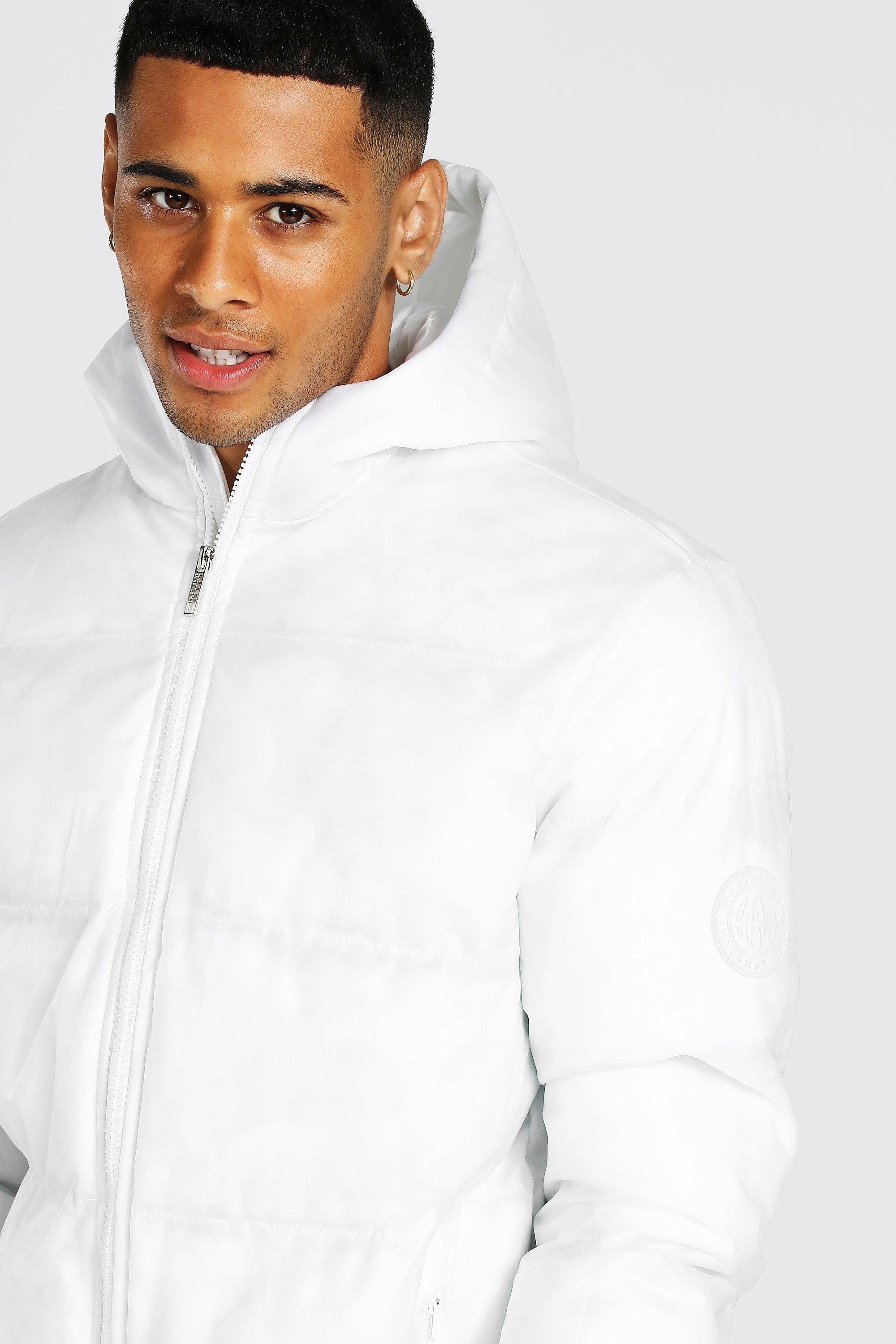 Boohoo white puffer jacket online