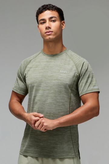 Man Active Gym Lightweight Marl T-Shirt khaki