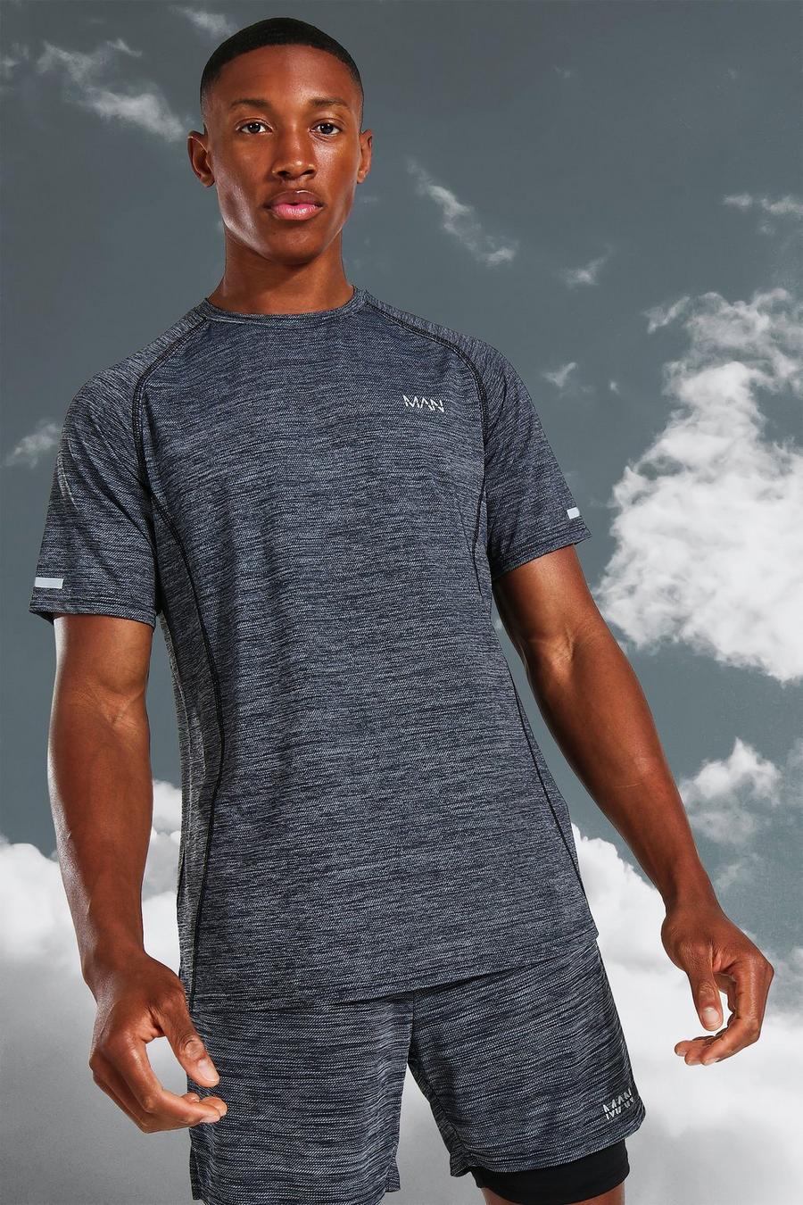 Charcoal Man Active Lightweight Marl T-shirt image number 1