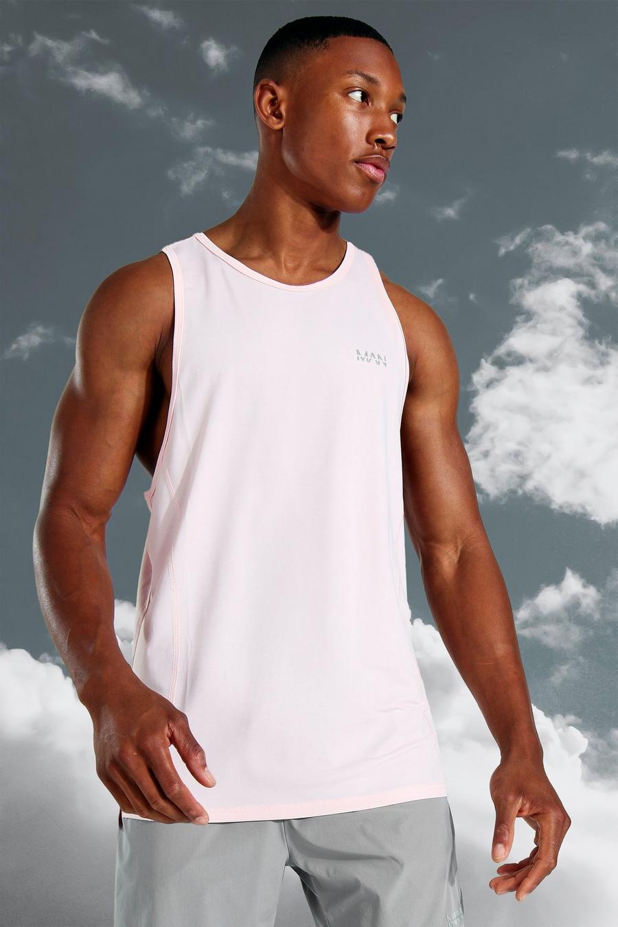 T-shirt sans manches à dos nageur - MAN Active, Soft pink image number 1