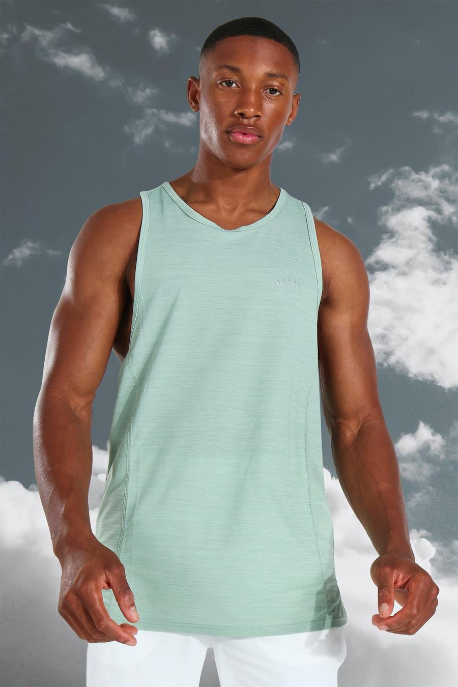 T-shirt sans manches à dos nageur - MAN Active, Mint image number 1