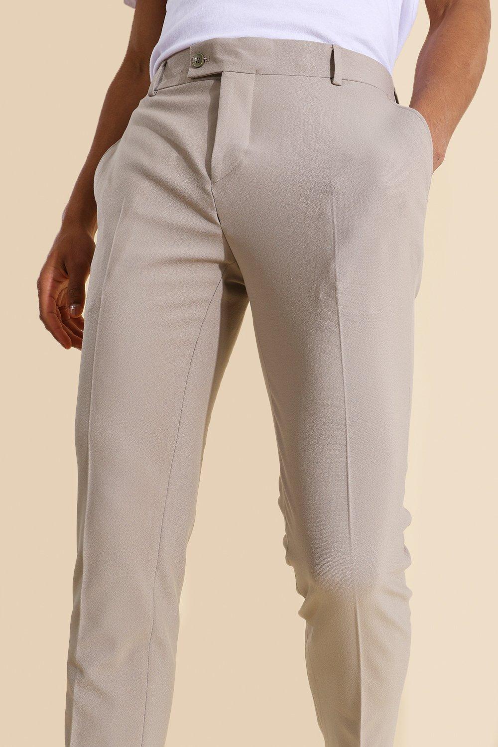 Stone coloured cropped trousers new arrivals