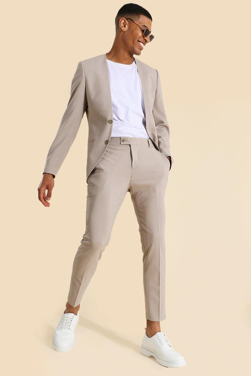 Mens skinny best sale suit trousers