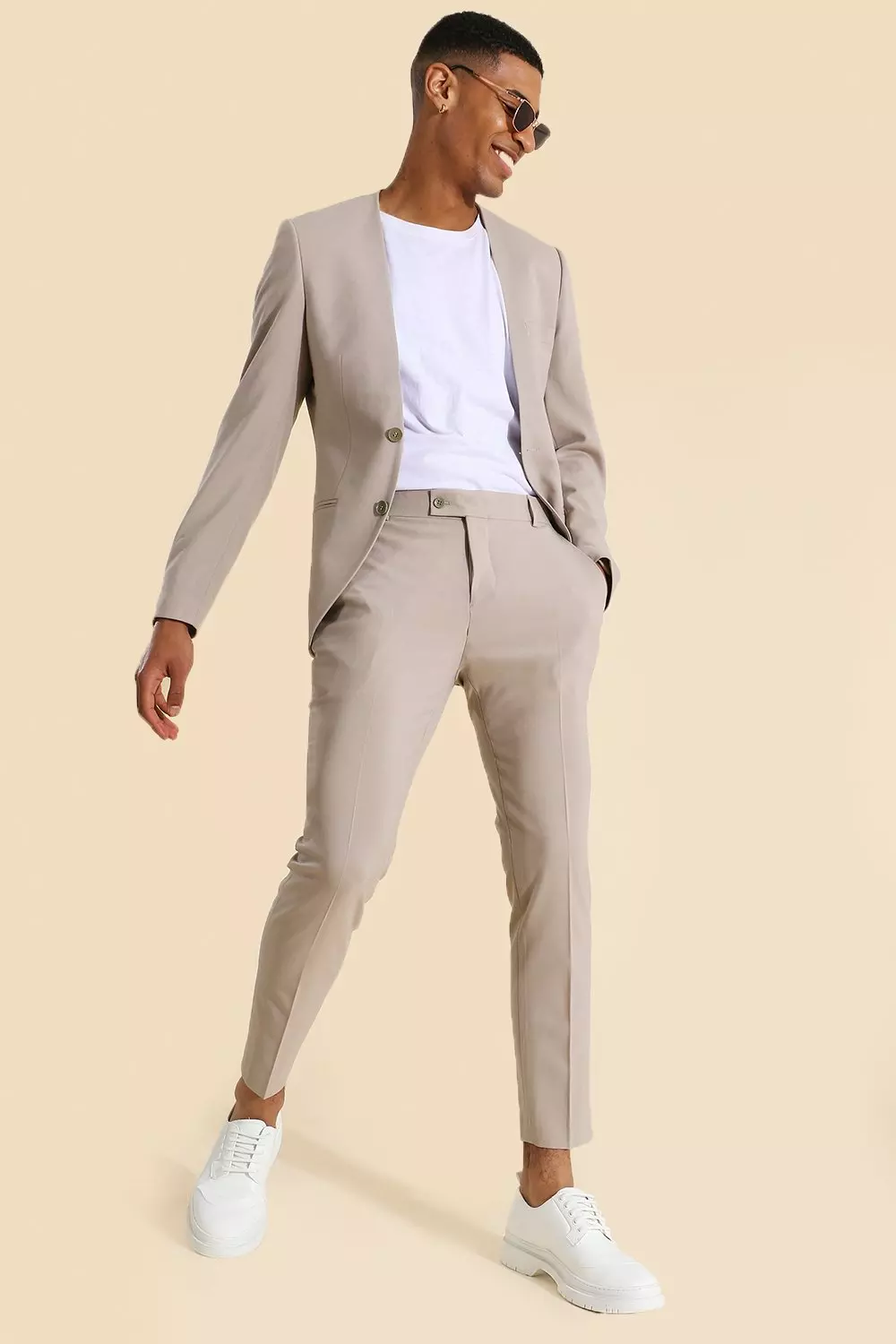 Cropped trouser suit new arrivals