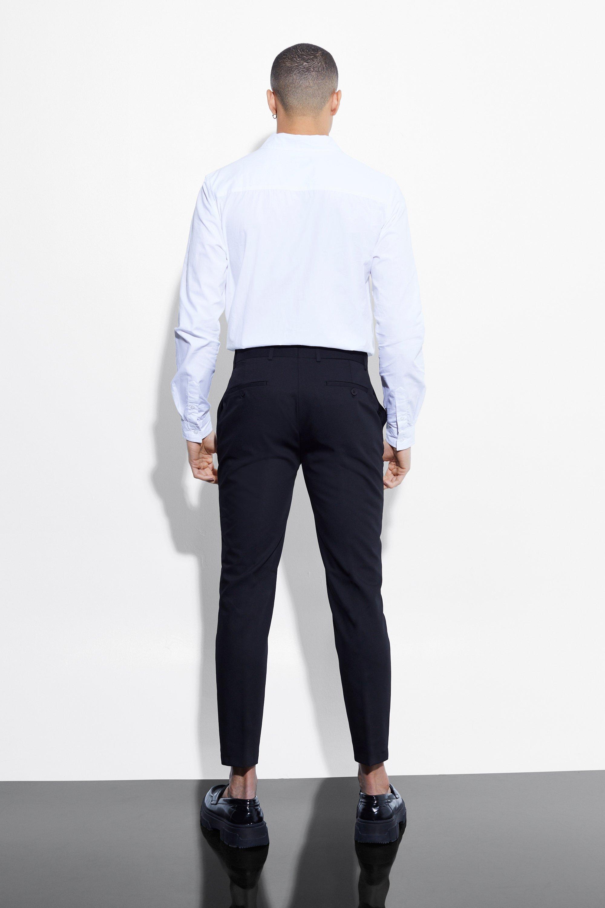 Mens skinny cropped dress on sale pants