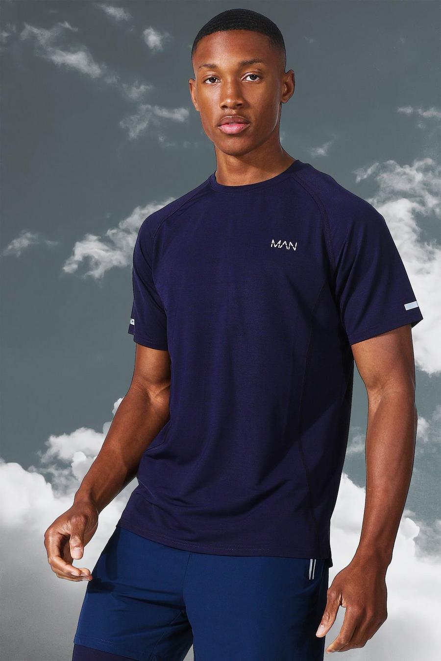 Navy Man Active Gym Lightweight Marl T-Shirt