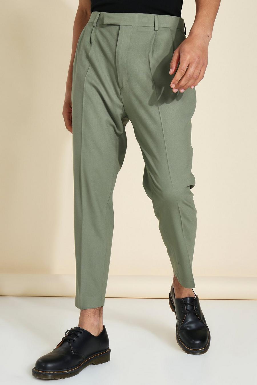 Sage High Rise Tapered Crop Tailored Pants image number 1