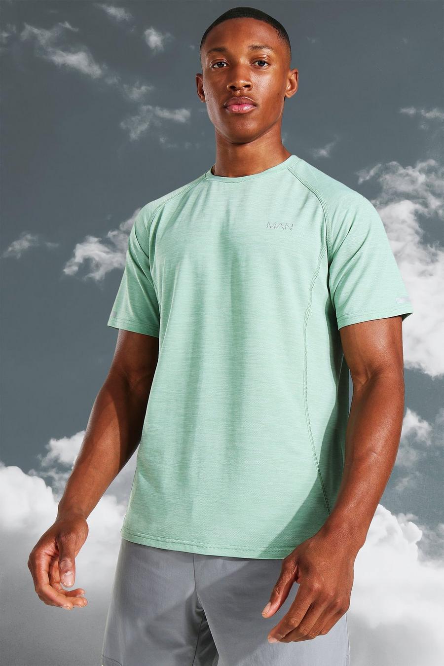 Mint Man Active Gym Lightweight Marl T-Shirt image number 1