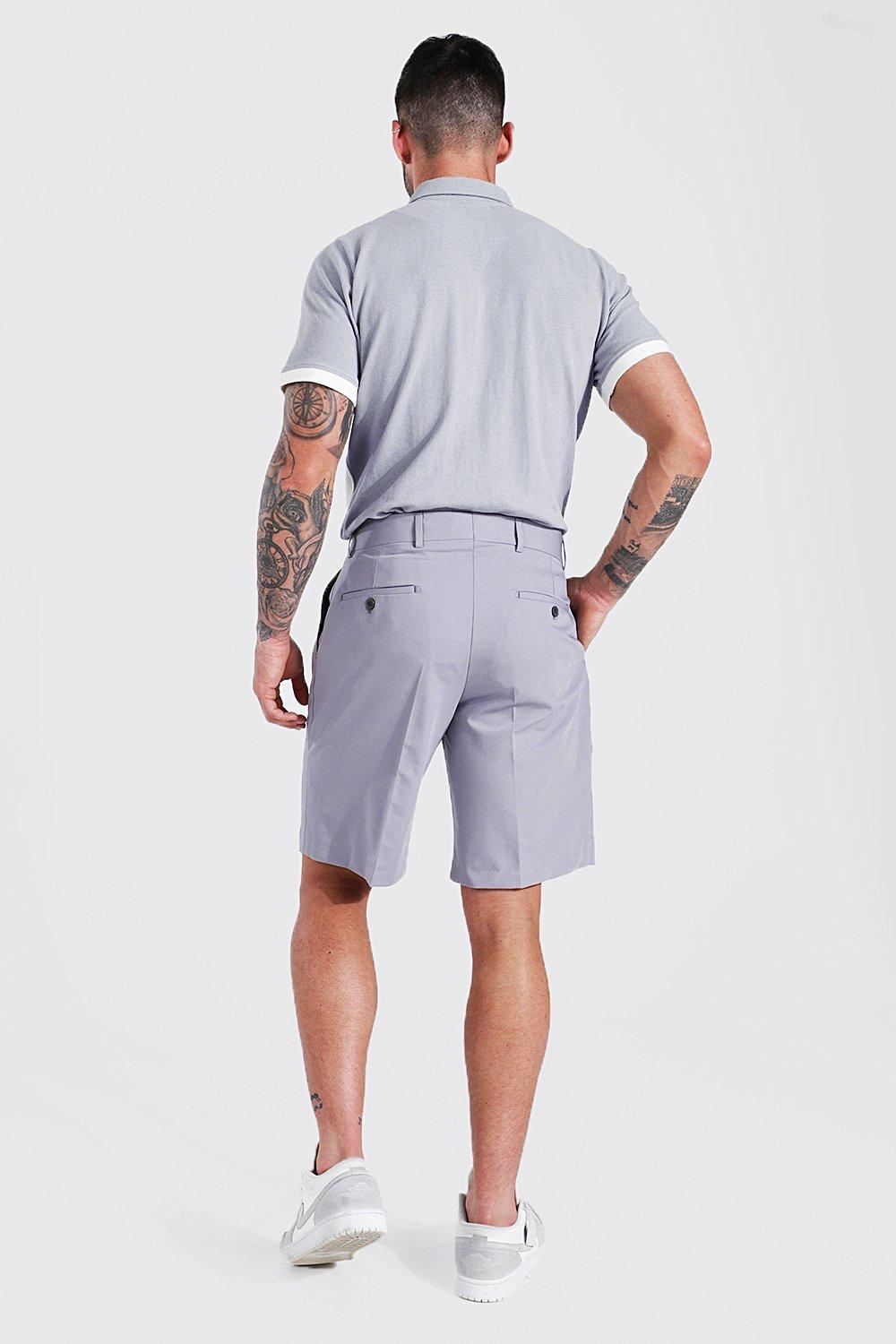 Mens grey deals tailored shorts