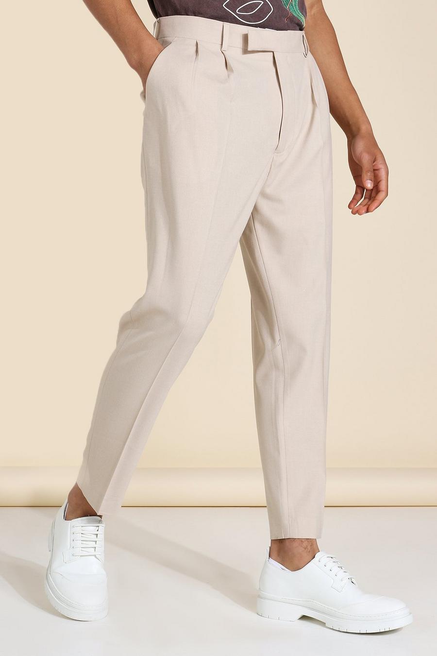 Stone High Rise Tapered Crop Dress Pants image number 1