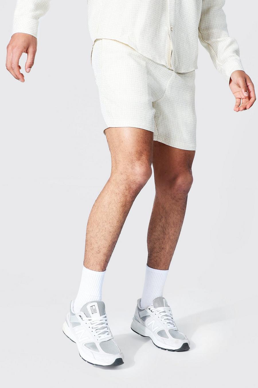 Mittellange Buklee Shorts, Ecru image number 1