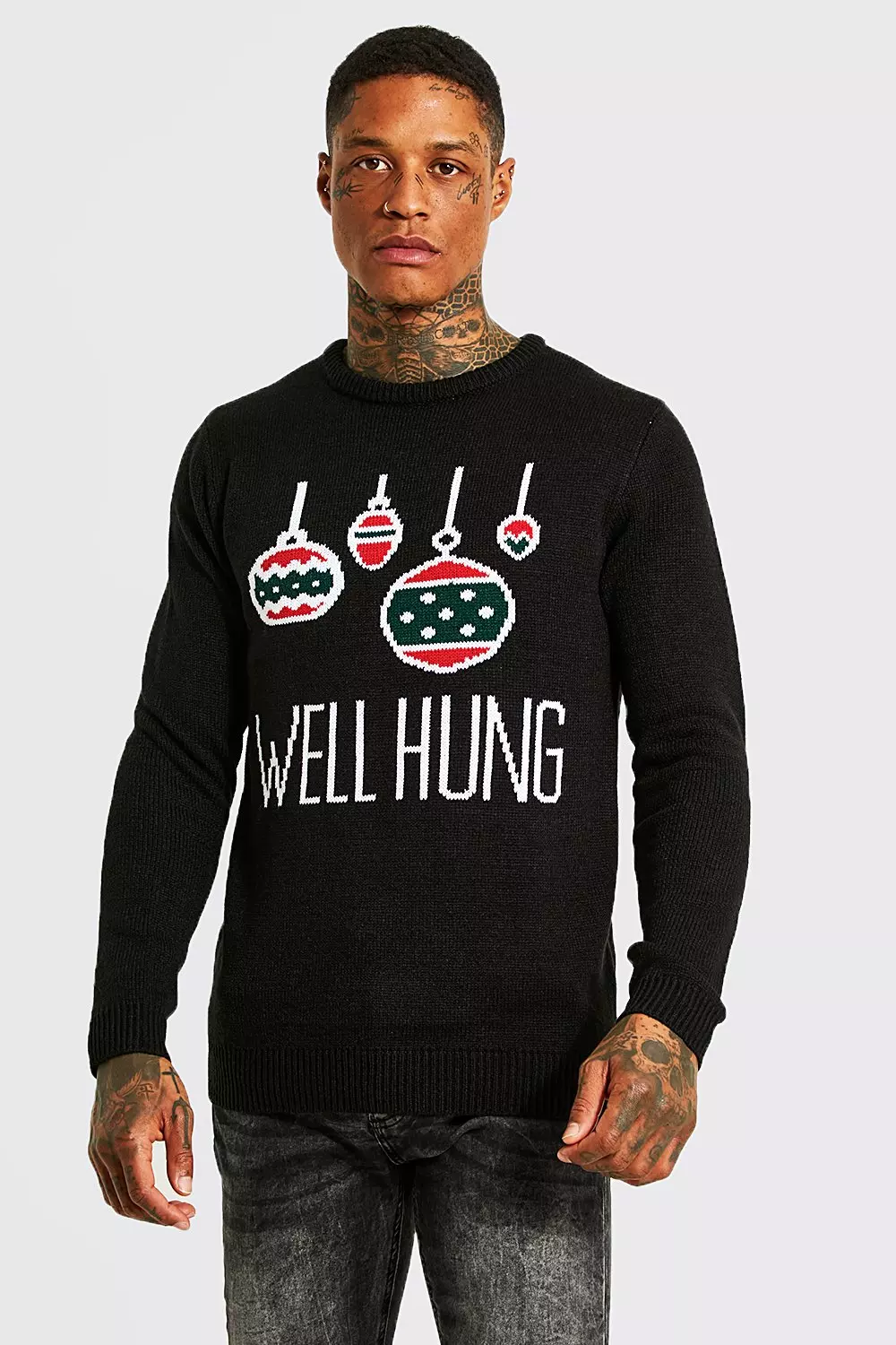 Mens black christmas on sale sweater