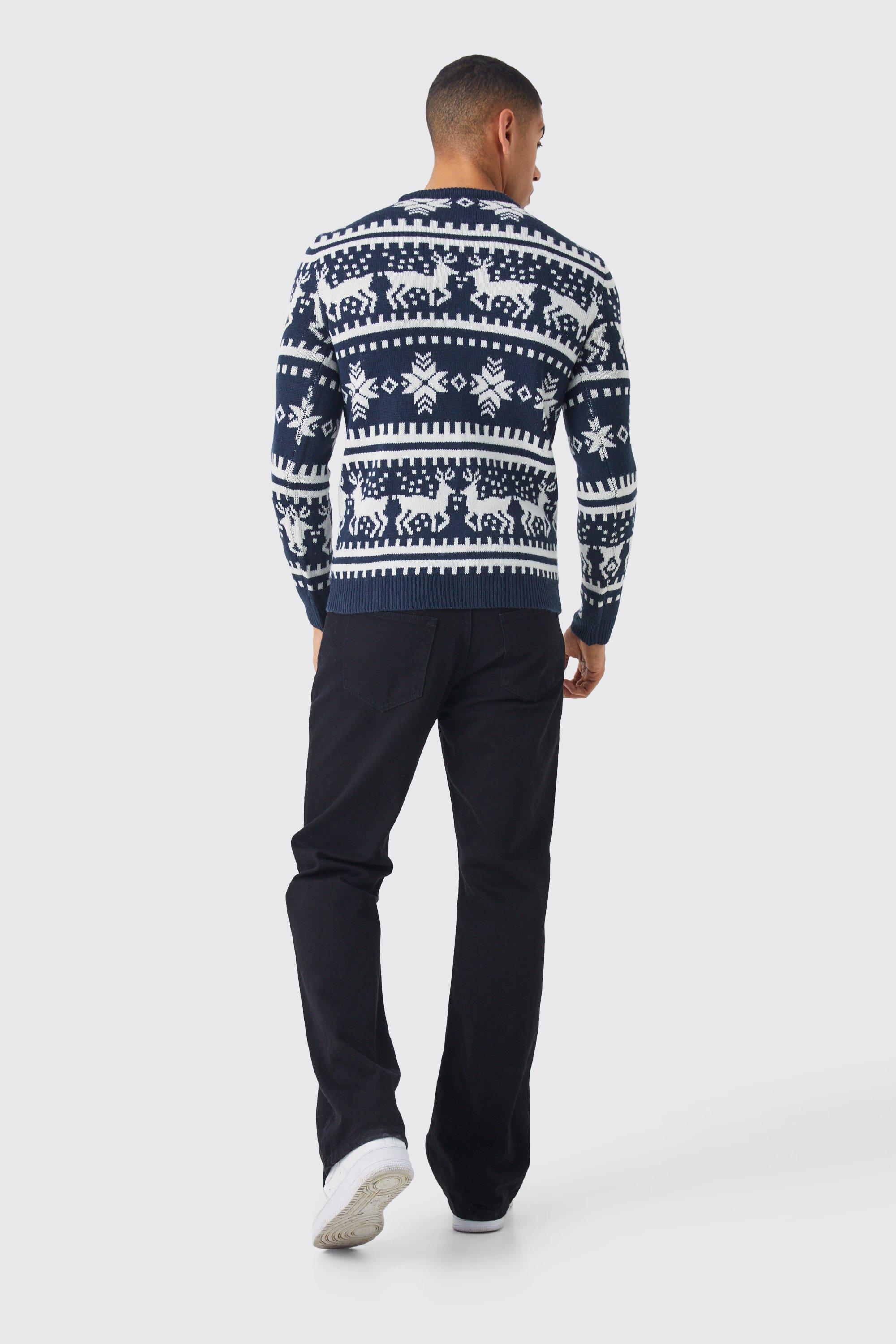 Navy christmas hot sale jumper mens