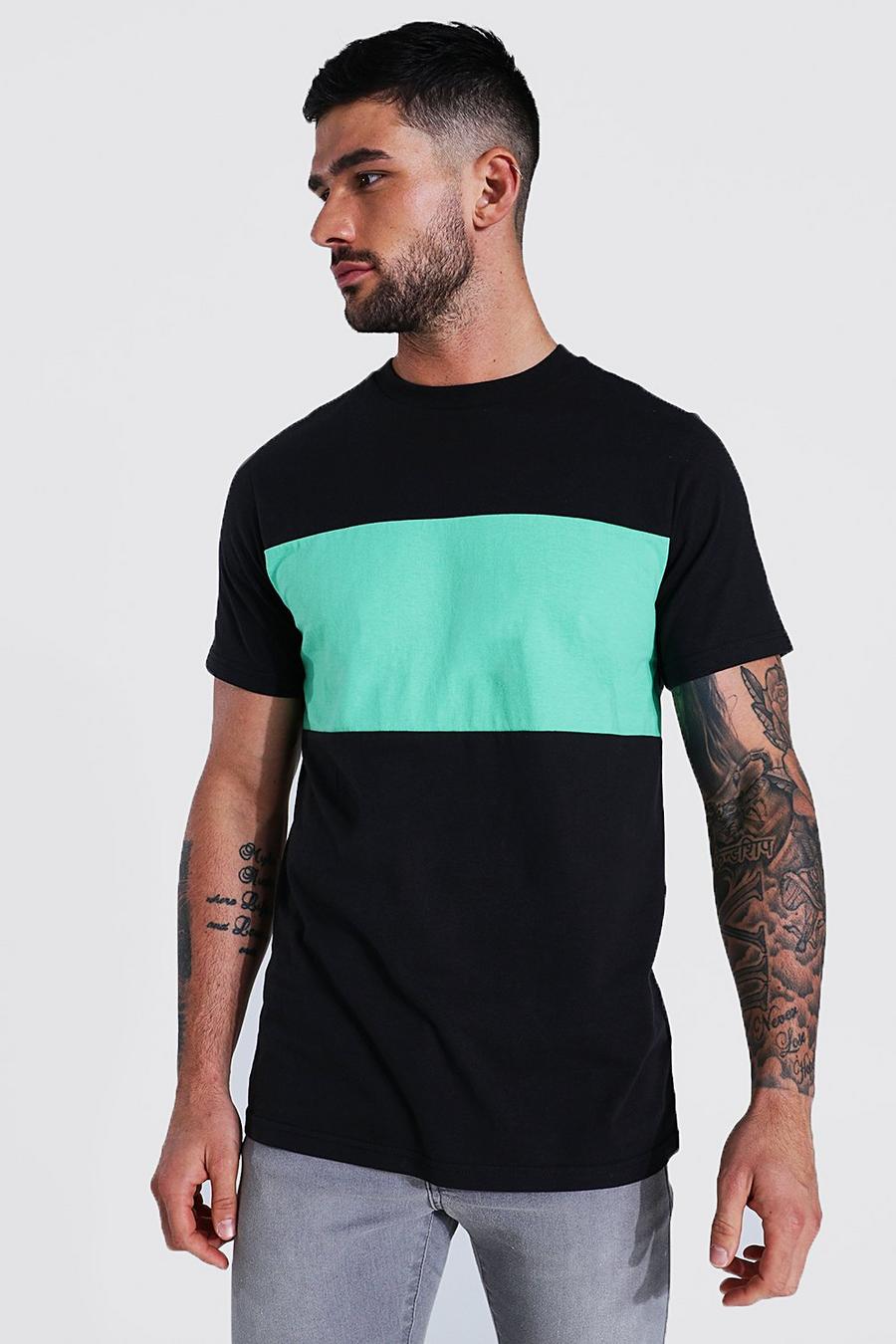 Jade Colour Block Slim Fit T-Shirt image number 1
