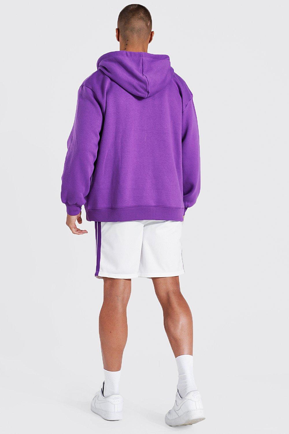 Official Man Oversized Zip Through Hoodie boohoo NO