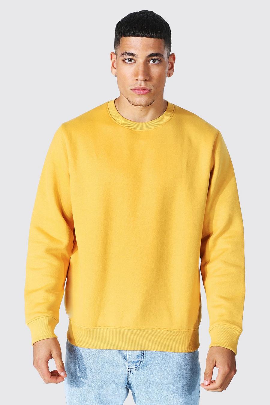 Mustard Sweatshirt med rund hals image number 1