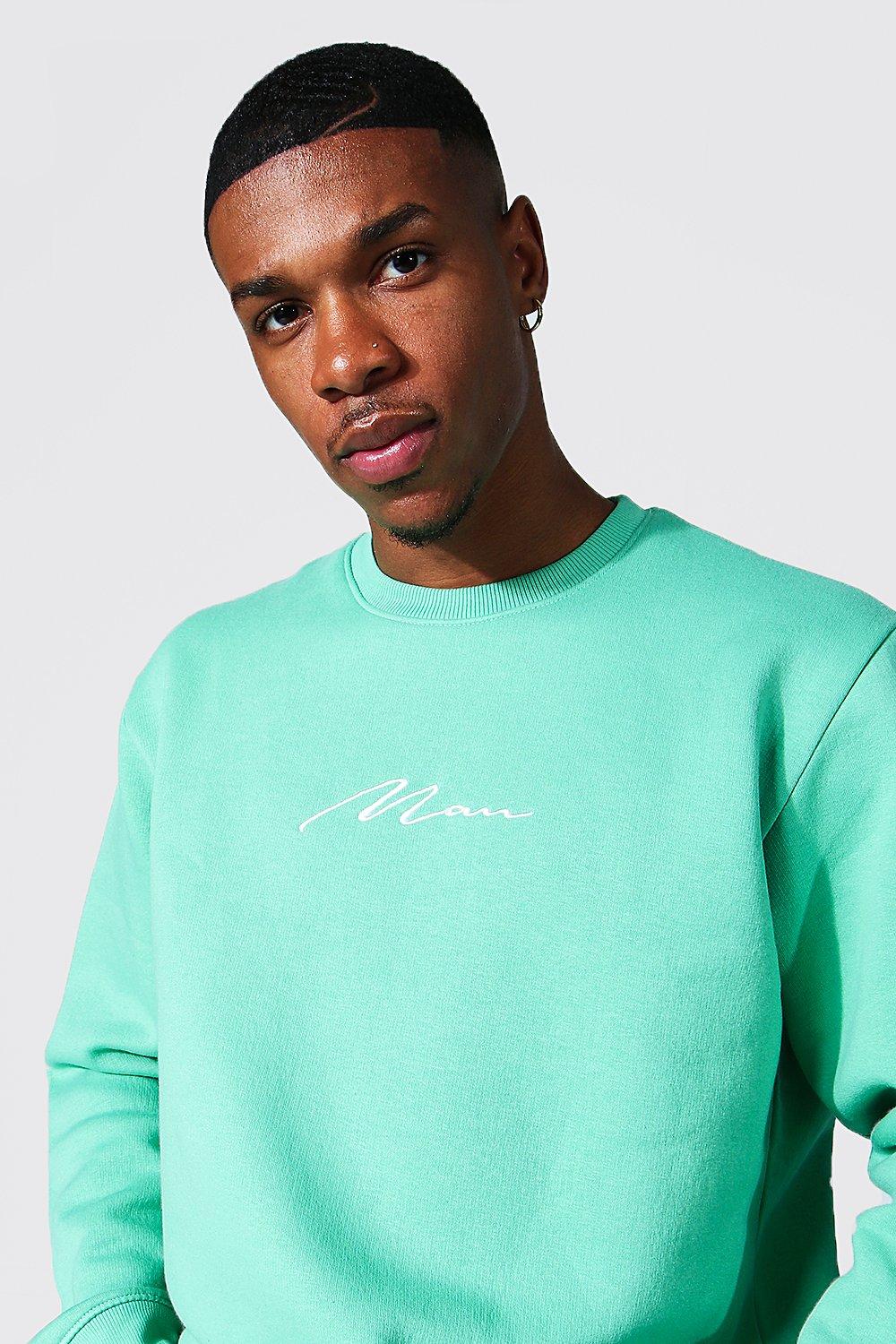 Mint green clearance crew neck sweatshirt