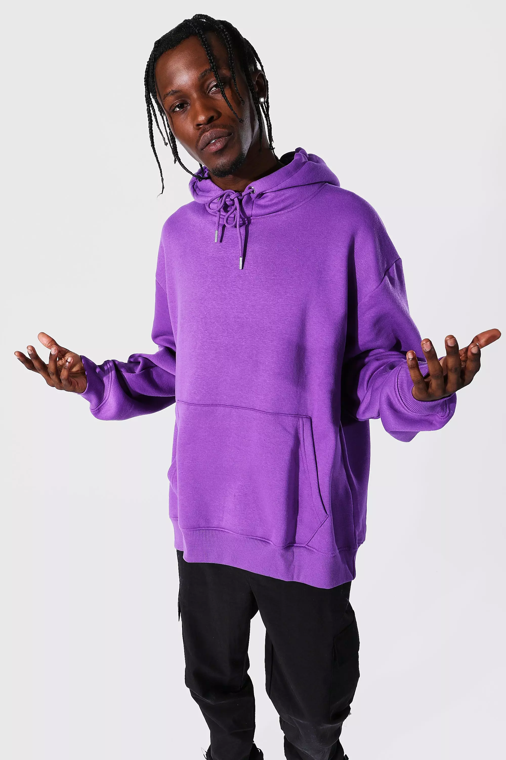 Purple clearance oversized hoodie