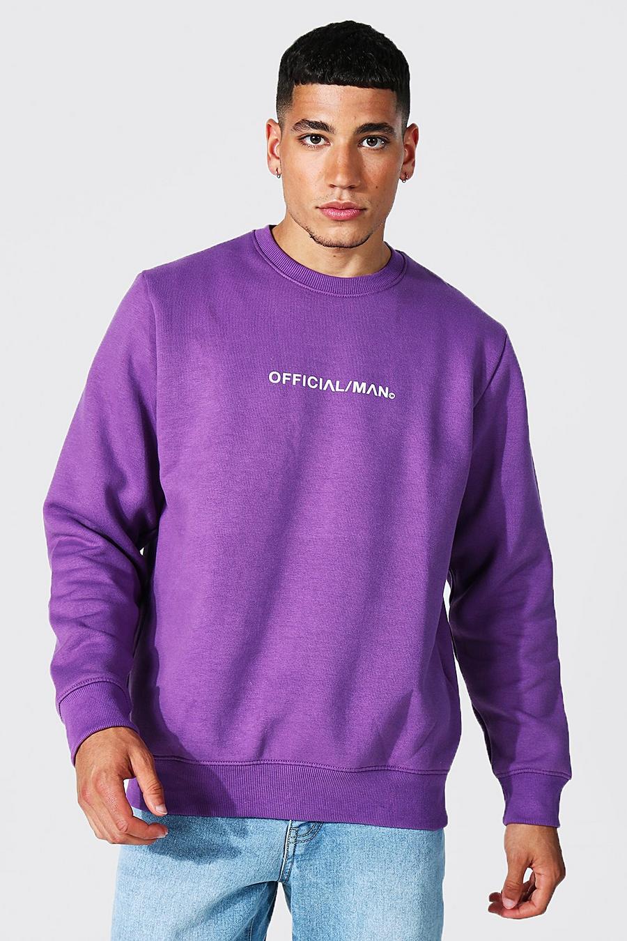 Purple Official MAN Sweatshirt med rund hals image number 1