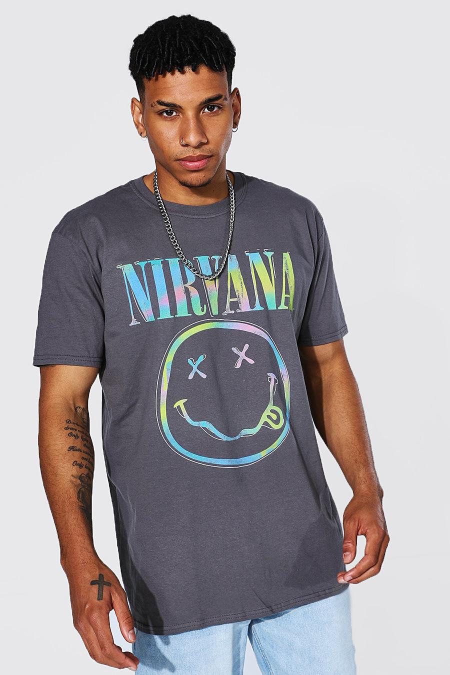 Charcoal Oversized Gelicenseerd Nirvana T-Shirt image number 1