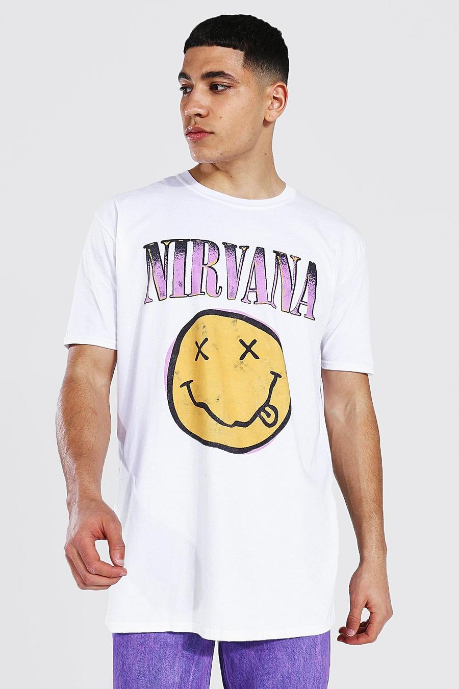 T-shirt oversize ufficiale Nirvana, White image number 1