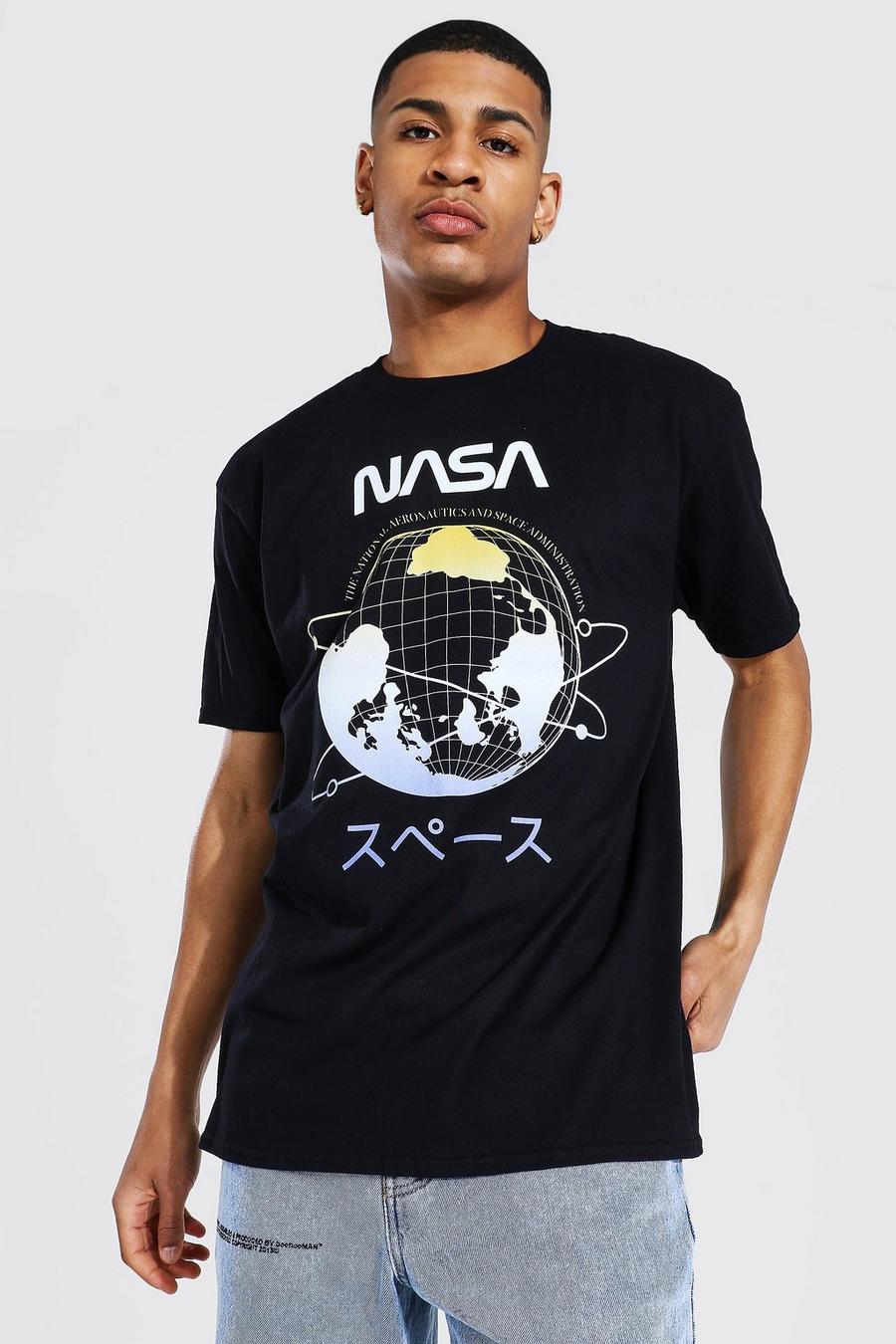 Black NASA Oversize t-shirt med tryck image number 1