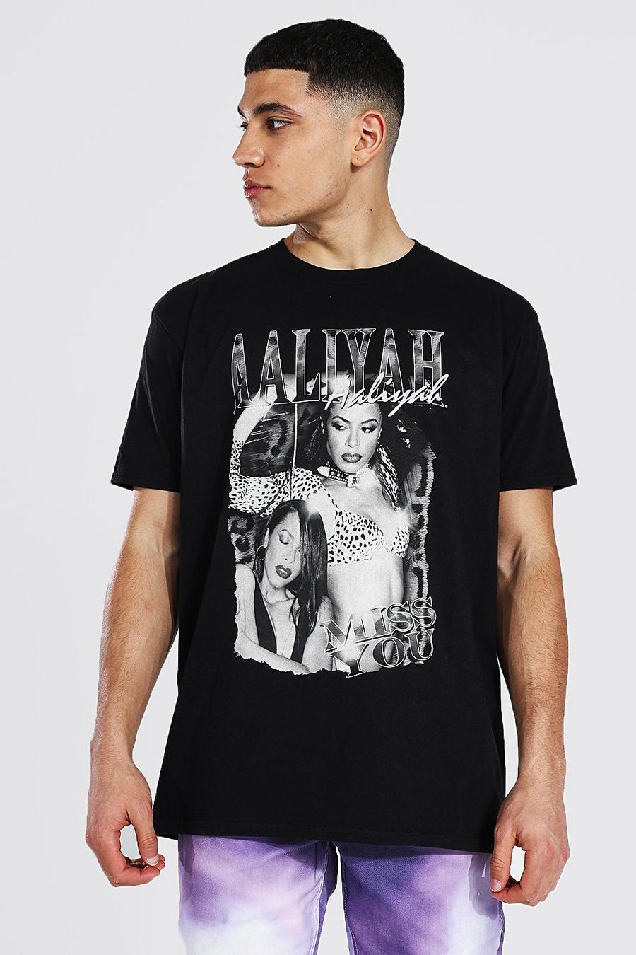 T-shirt oversize hommage Aaliyah, Black schwarz image number 1