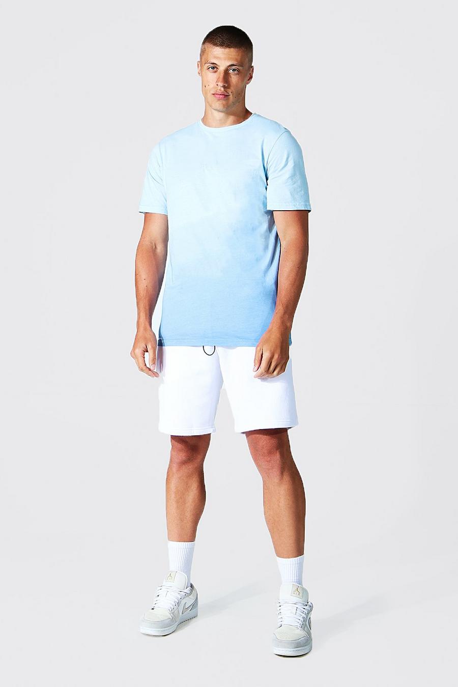 Blue Ombre Man T-shirt & Short Set image number 1