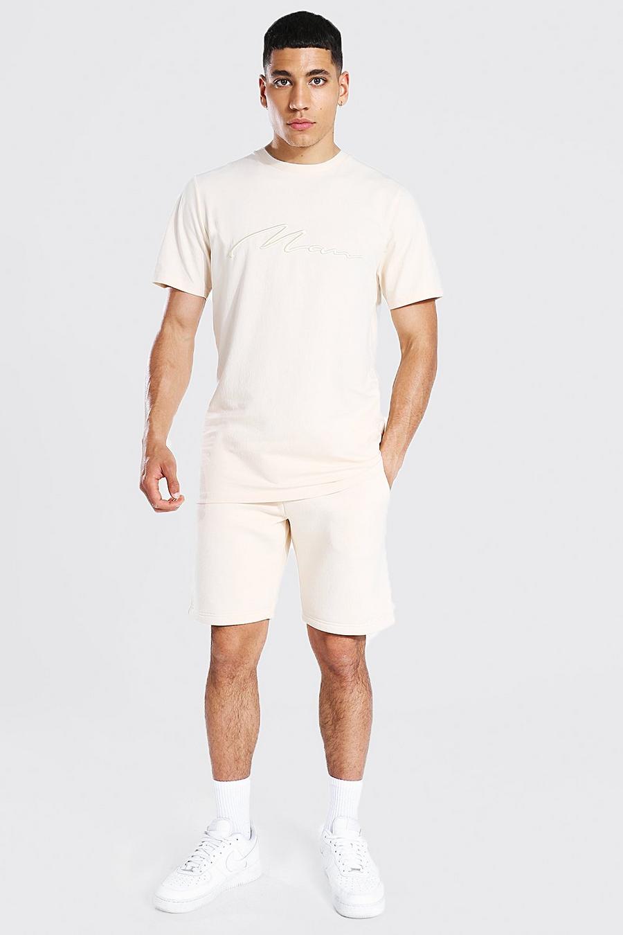 Sand Man 3D Geborduurd T-Shirt En Shorts Set image number 1