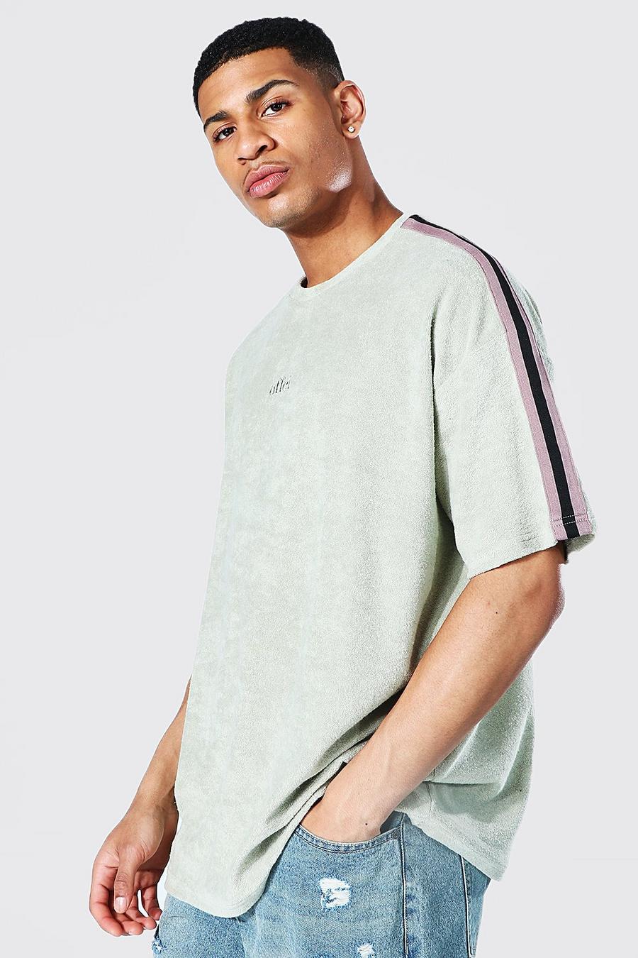 Sage Oversized Offcl Towelling Tape T-shirt image number 1