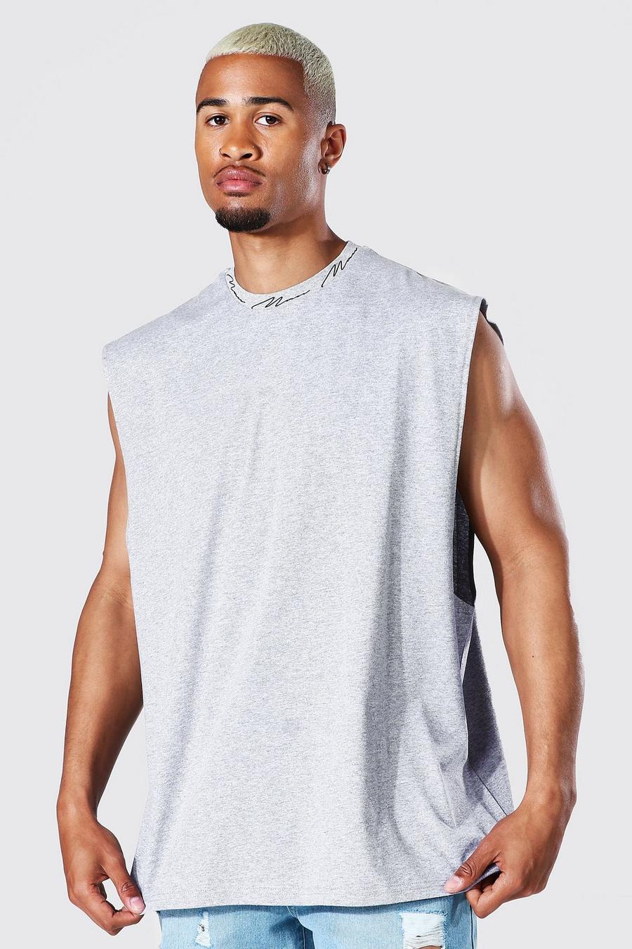 Black Man Signature Oversize t-shirt med tryck image number 1