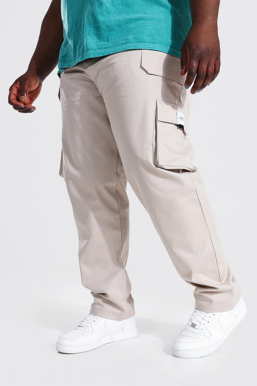 Stone Plus Twill Belt Cargo Jogger With Man Tab image number 1
