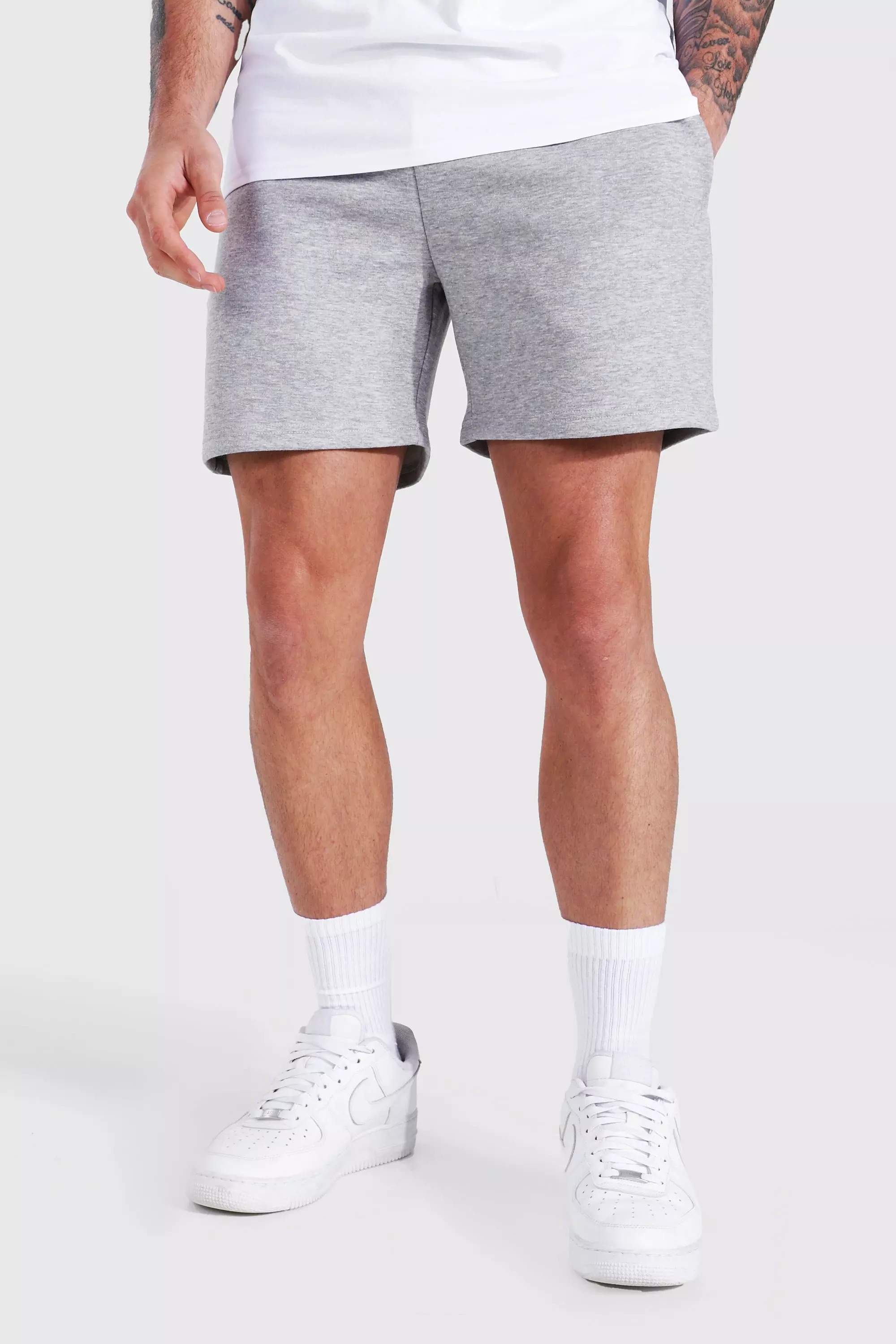 White jersey best sale shorts mens