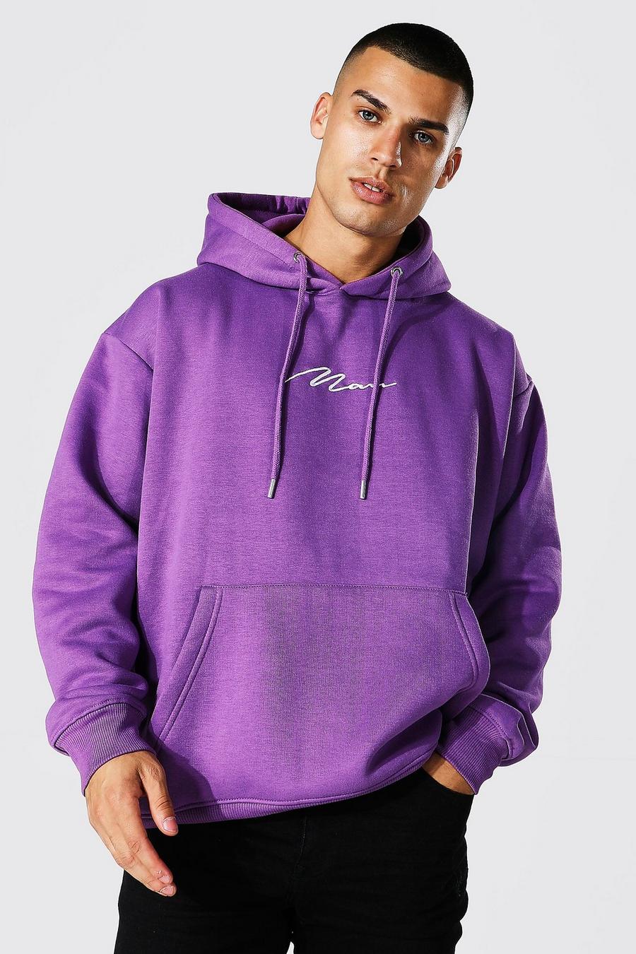 Purple Man Signature Oversize hoodie image number 1