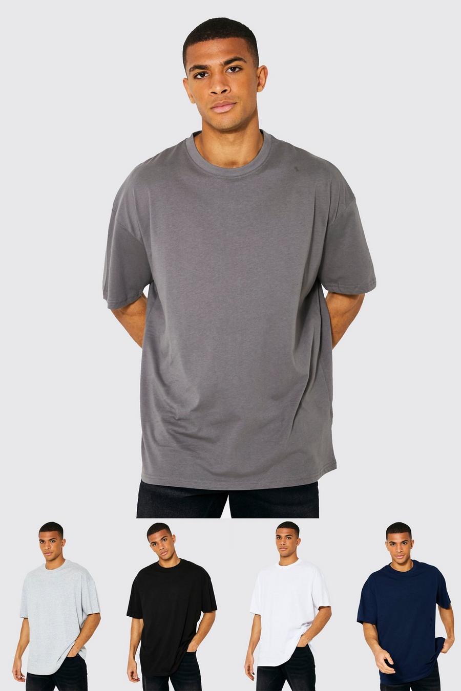 5er-Pack Oversize Crewneck T-Shirt, Multi image number 1
