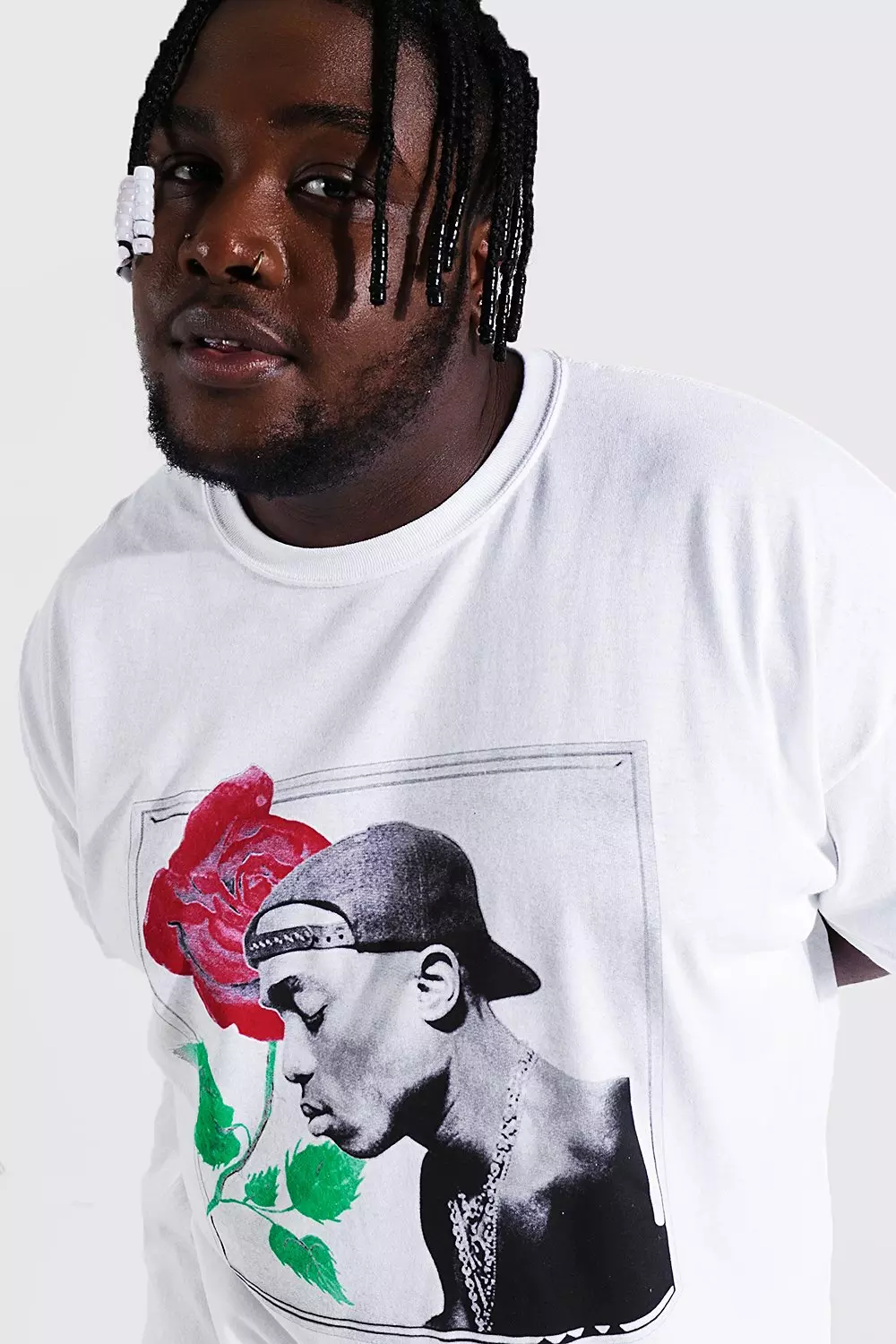 Tupac rose hot sale shirt