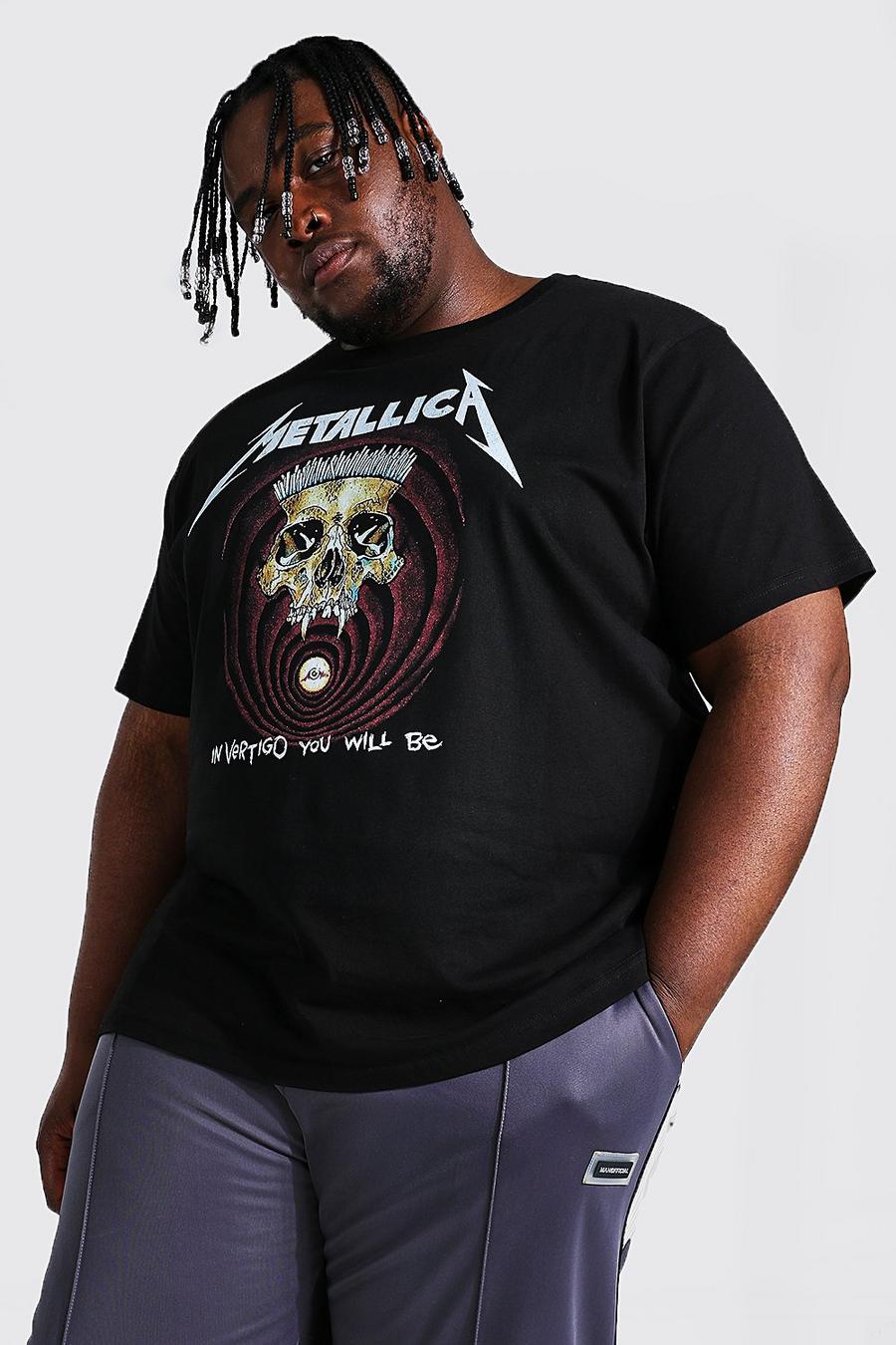 Black Plus Size Metallica Vertigo License T-shirt image number 1