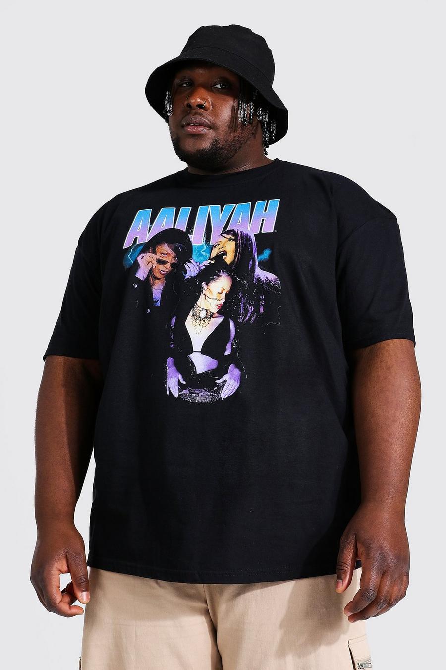 T-shirt Plus Size con stampa ufficiale di Aaliyah, Nero image number 1