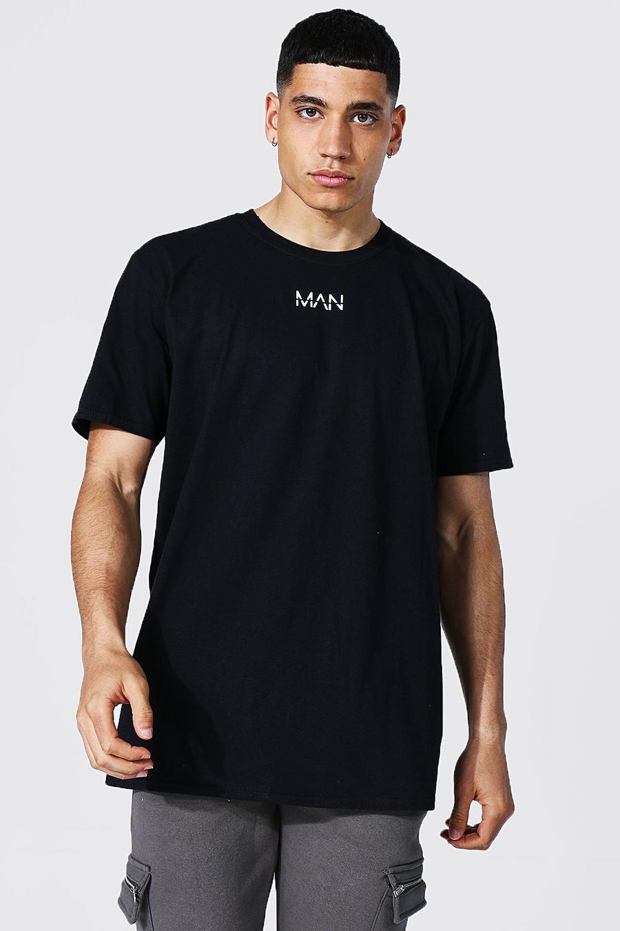 Black Oversized Original Man T-shirt image number 1