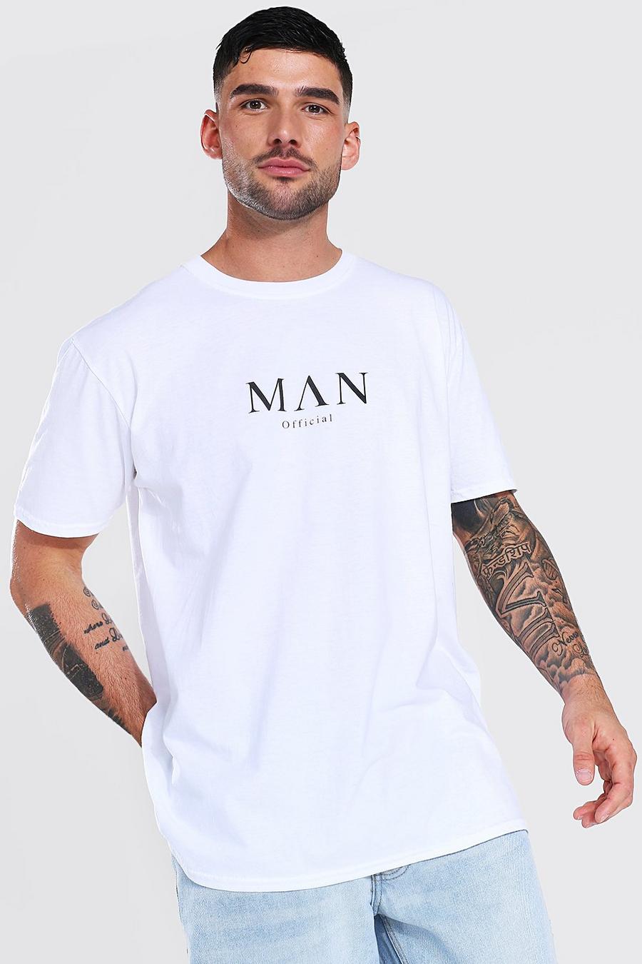 White MAN Roman Oversize t-shirt image number 1