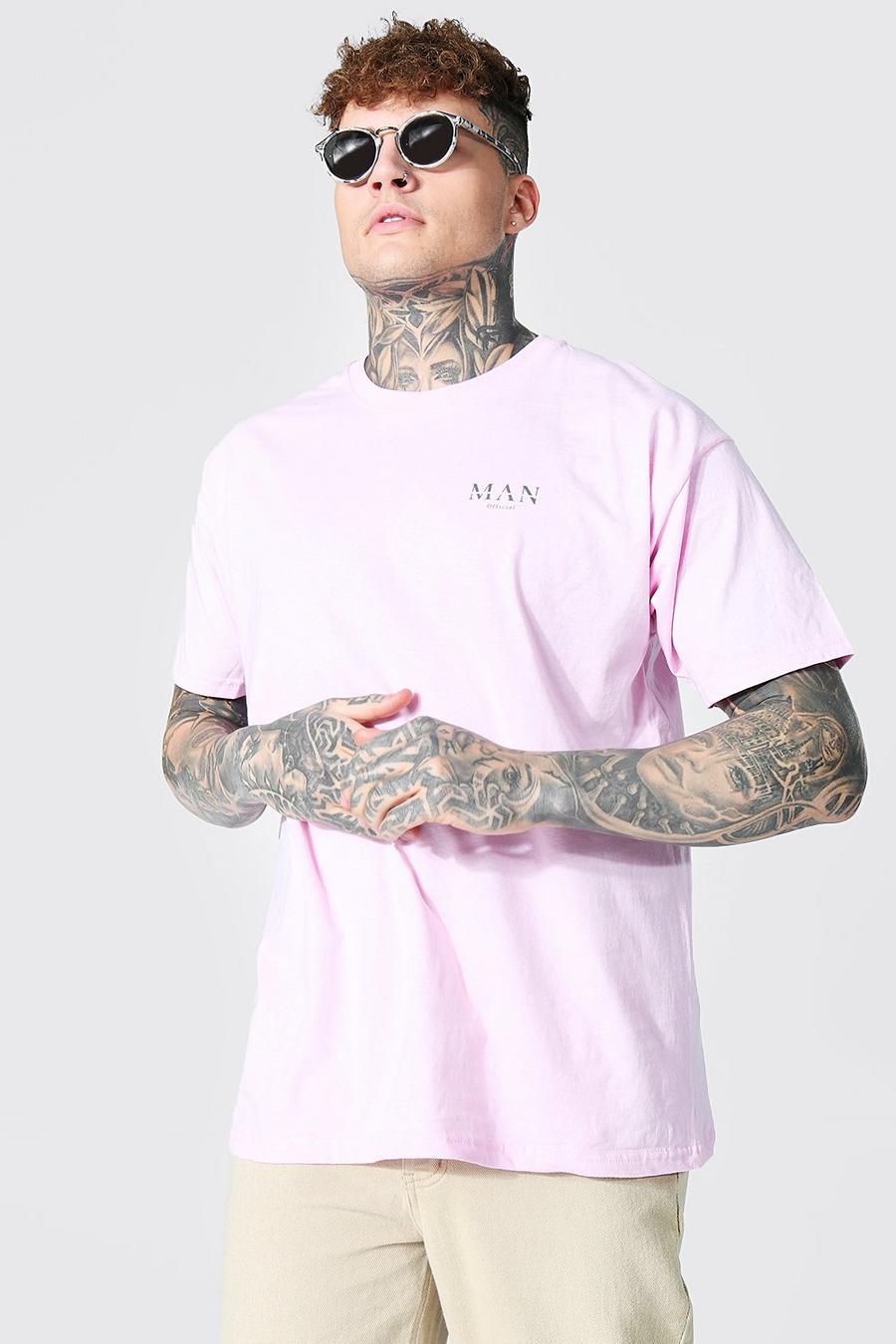 T-shirt overszie - MAN, Light pink image number 1