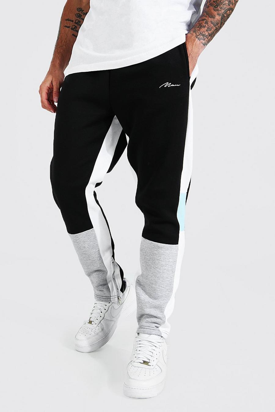 Pale blue Man Signature Joggers i skinny fit image number 1
