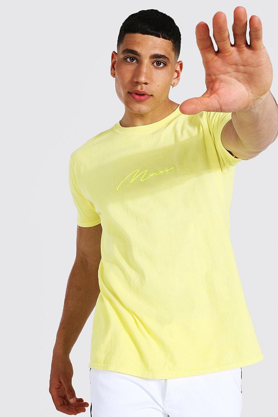 Yellow Man Signature Overdye T-shirt image number 1