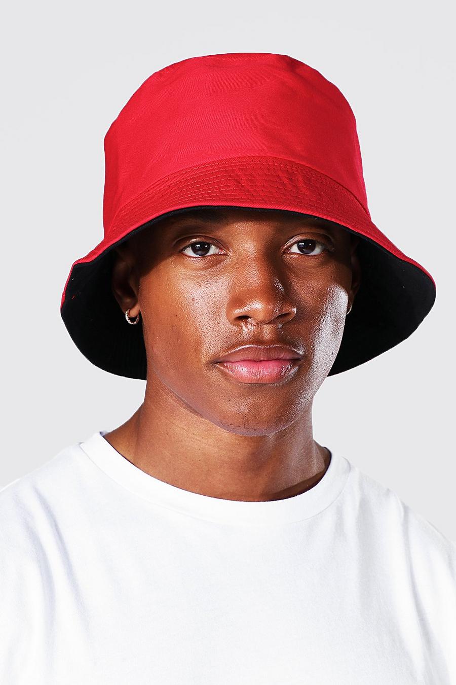 אדום red כובע טמבל דו-צדדי