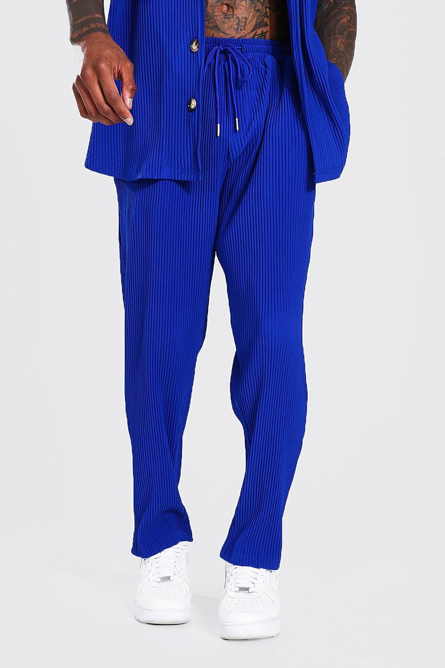 Cobalt Slim Fit Pleated Trousers image number 1