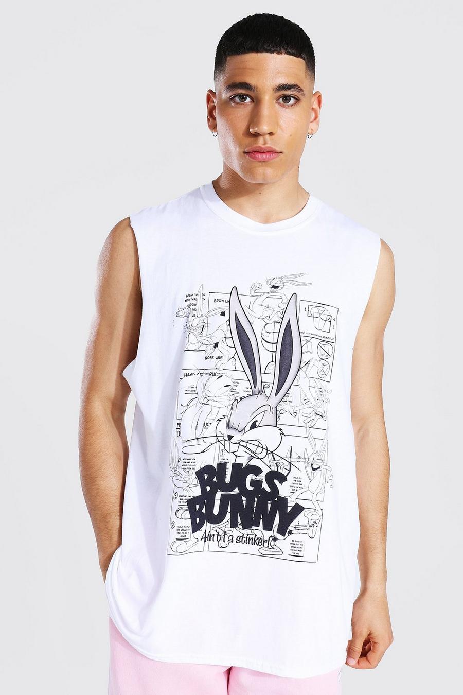 White Bugs Bunny Oversize linne image number 1