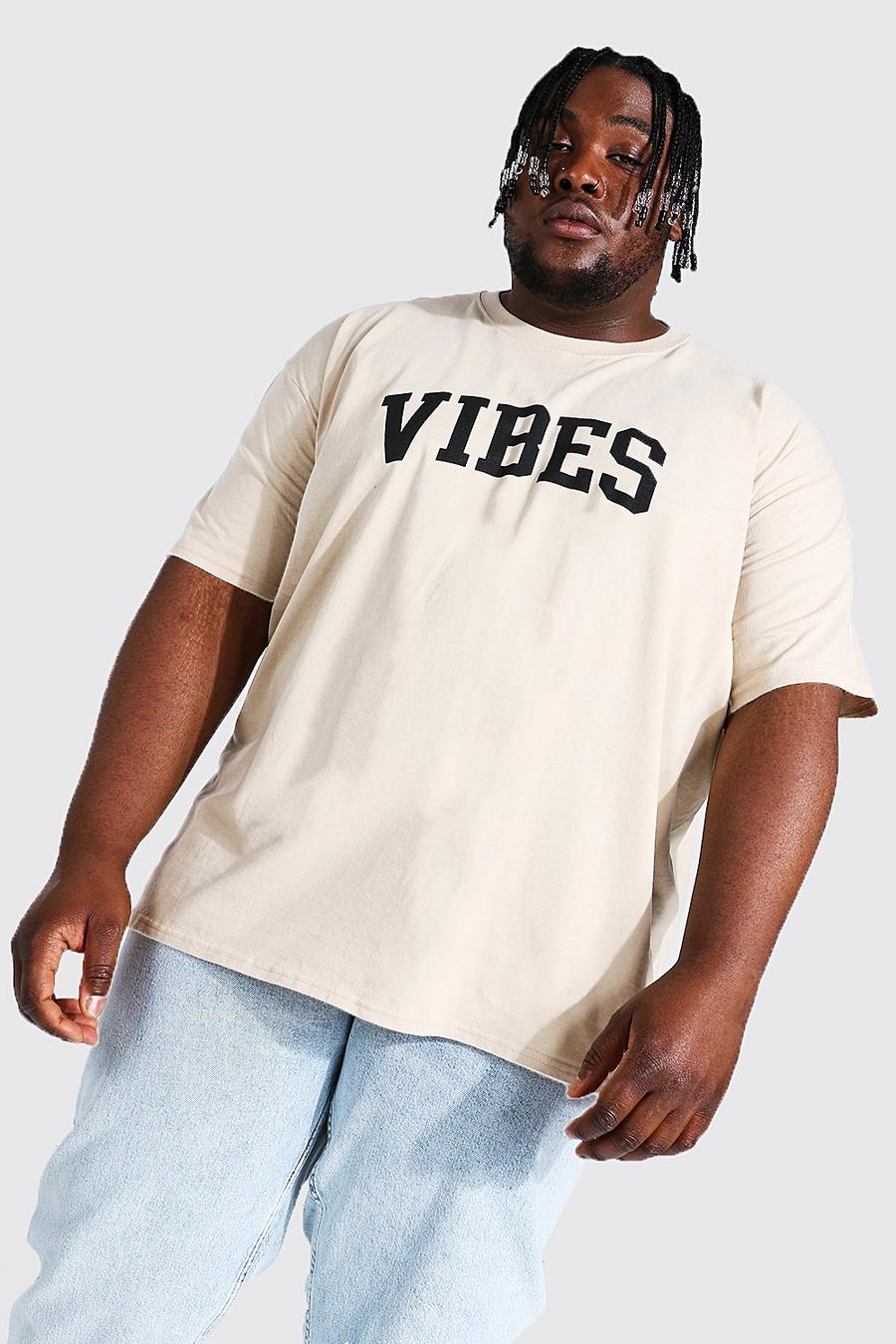 Camiseta estampada con eslogan Vibes Plus, Arena image number 1