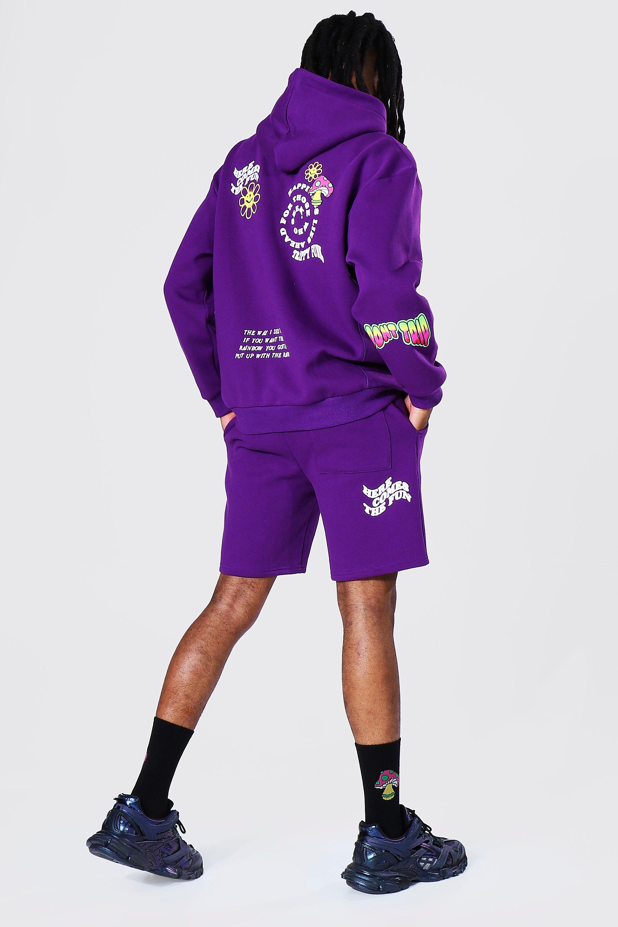 Oversized Mushroom Graphic Short Tracksuit | boohoo USA